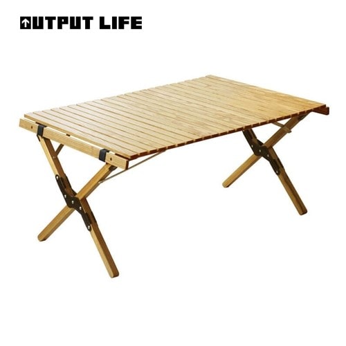 アウトプットライフ OUTPUT LIFE ウッドロールトップテーブル Sサイズ