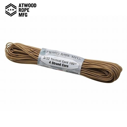 アットウッドロープ ATWOOD ROPE MFG. タクティカルコード 2.4mm×30m タン