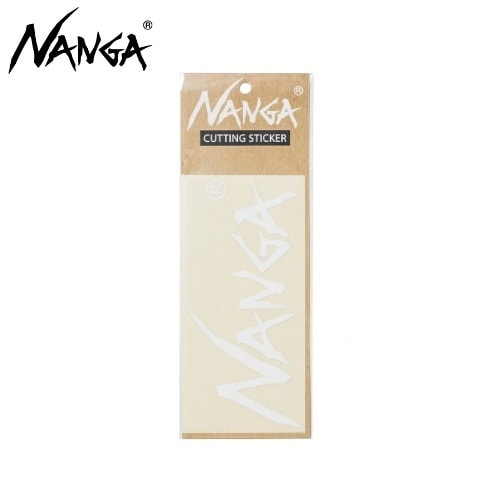 ナンガ NANGA ナンガカッティングステッカー ホワイト S NANGA CUTTING STICKER WHT S