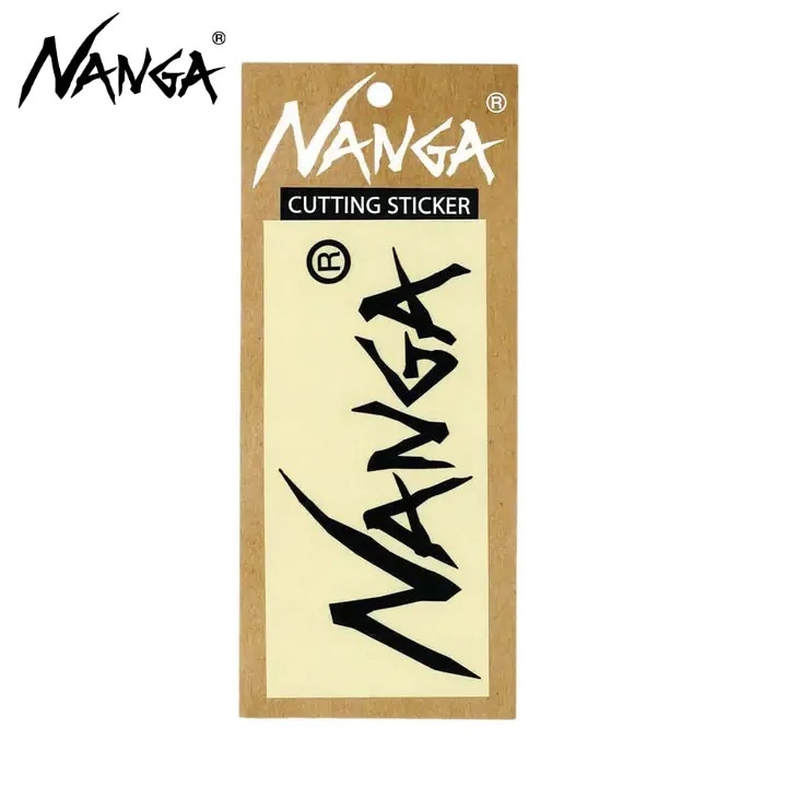 ナンガ NANGA CUTTING STICKER ナンガカッティングステッカー XS BLK