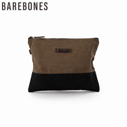 ベアボーンズ Barebones ニーラムラージジッパーポーチ カーキ