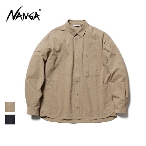 ナンガ NANGA エアクロスコンフィロングスリーブシャツ AIR CLOTH COMFY L/S SHIRT 長袖シャツ アウトドア デイリーユース ナンガ NANGA エアクロスコンフィロングスリーブシャツ AIR CLOTH