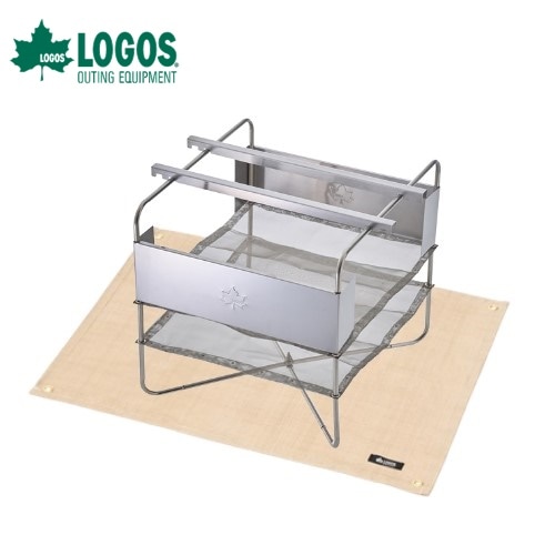 ロゴス LOGOS ファイヤークックピット+たき火台シート（80×60cm）お買い得2点セット