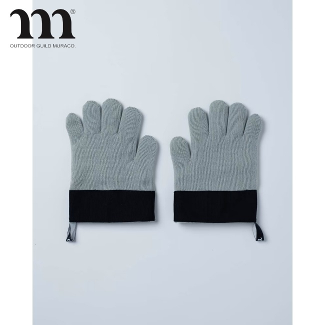 ムラコ MURACO DOUBLE KNIT GLOVE GREY