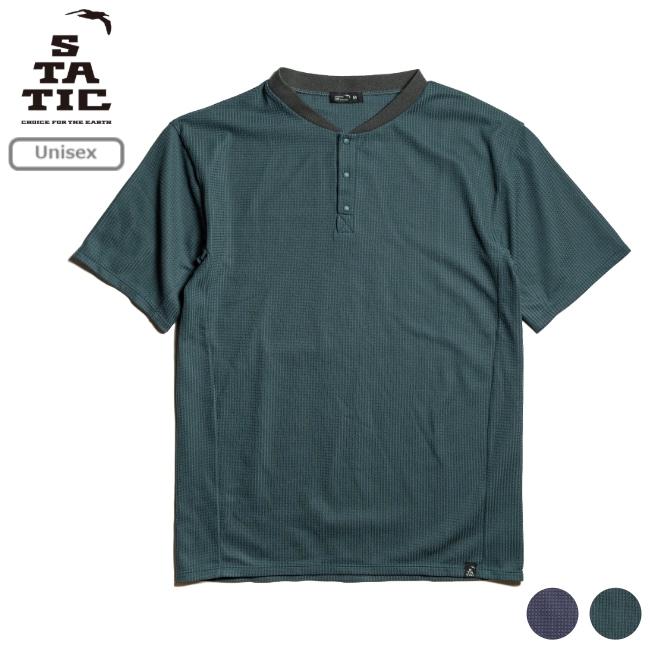 スタティック STATIC ダブルセル ヘンリー S/S シャツ ユニセックス DOUBLECELL HENLY S/S SHIRTS Unisex