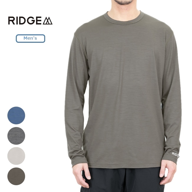 リッジマウンテンギア RIDGE MOUTAIN GEAR メリノベーシックT ロングスリーブ (メンズ) Merino Basic Tee Long Sleeve (Men)