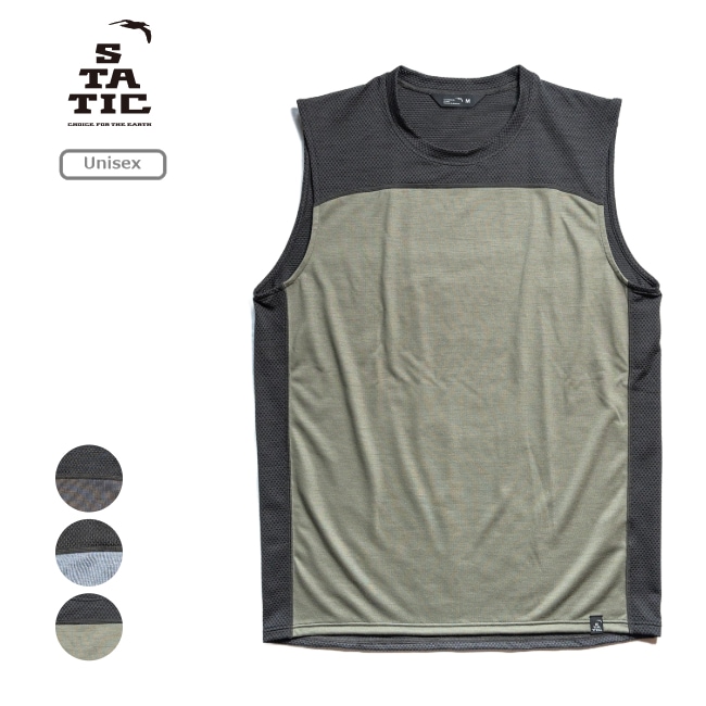スタティック STATIC コードウール スリーブレス シャツ ユニセックス CHORD WOOL S/L SHIRTS