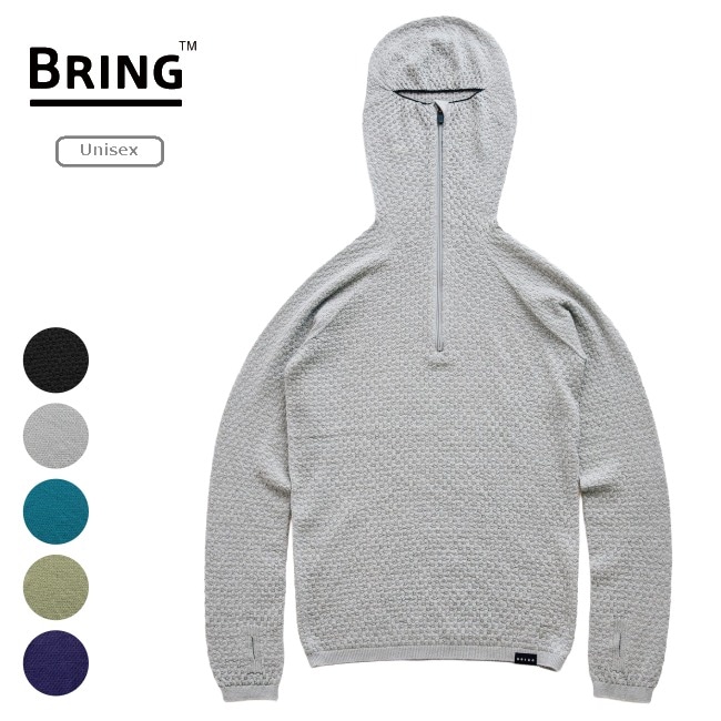 ブリング BRING ワンダーウェア シームレスハーフジップフーディー WUNDERWEAR