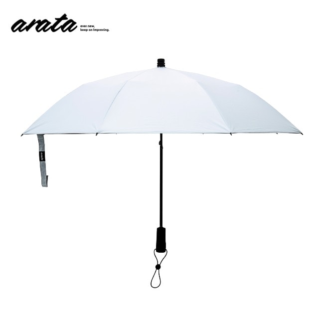 アラタ arata 登山用折りたたみ晴雨兼用傘 AU-08 White