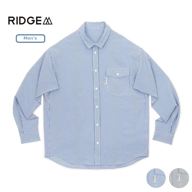 リッジマウンテンギア RIDGE MOUNTAIN GEAR ベーシックロングスリーブシャツ ”ストライプ” メンズ Basic Long Sleeve Shirt ”Stripe” Ms