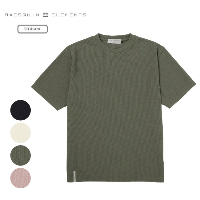 アクシーズクインエレメンツ AXESQUIN ELEMENTS ドライワッフルのショートスリーブTシャツ ユニセックス