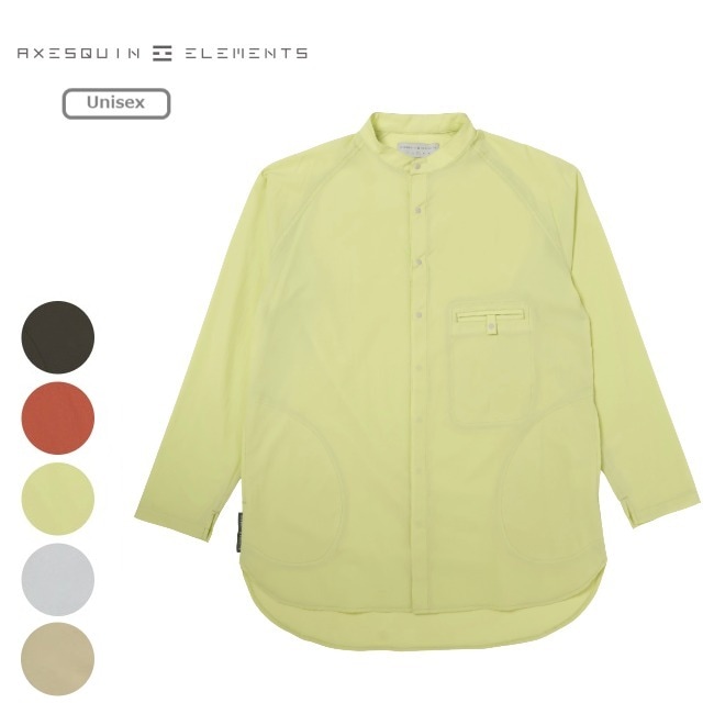 アクシーズクインエレメンツ AXESQUIN ELEMENTS 軽くて涼しいロングシャツ ユニセックス