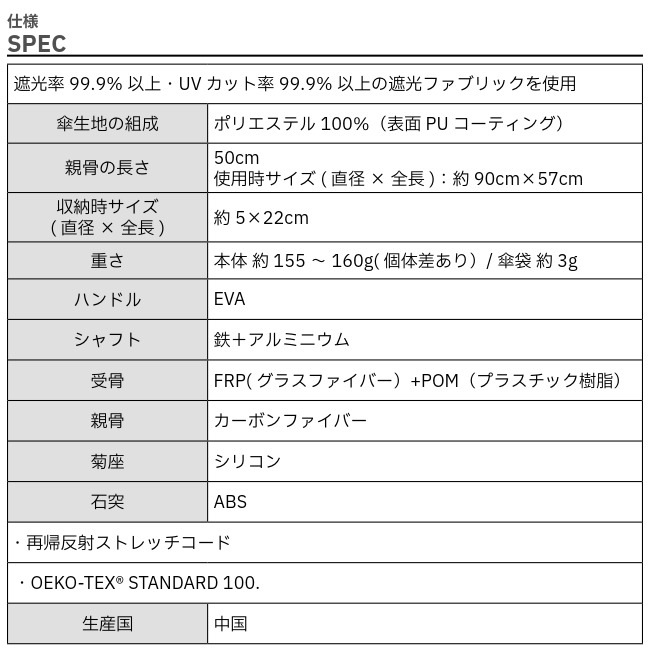ゴッサマーギア GossamerGear フォールディングアンブレラ 3.0 FOLDING UMBRELLA 3.0
