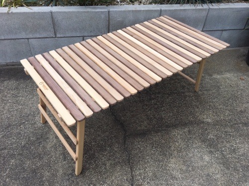 CAMP MANIA PRODUCTS  キャンプマニアプロダクツ INOUTDOOR LIVING TABLE(L) walnut mix