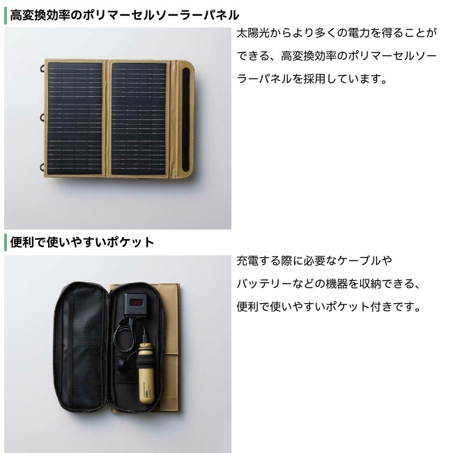 NESTOUT ネストアウト ソーラーチャージャー SOLAR-2(2パネル 14W/2.1A