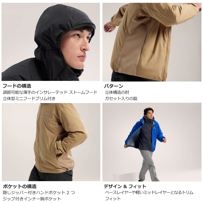 アークテリクス ARC'TERYX アトムフーディ メンズ Atom Hoody
