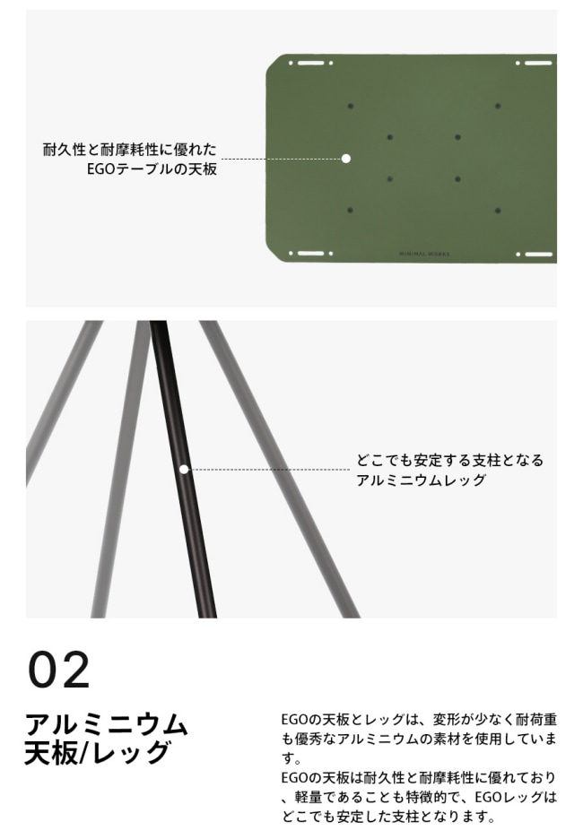 テーブル・チェア・ハンモック yanMINIMAL WORKS EGO TABLE Charcoal EGO TABLE/CHARCOALエゴテーブル – MINIMAL WORKS