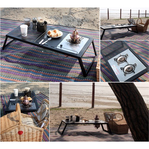 auvil オーヴィル ブラック ラウンジ ツインテーブル キャンプ igt