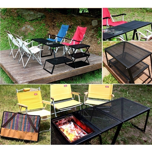 auvil black garden multi table Multifunctional Steel Stove Table