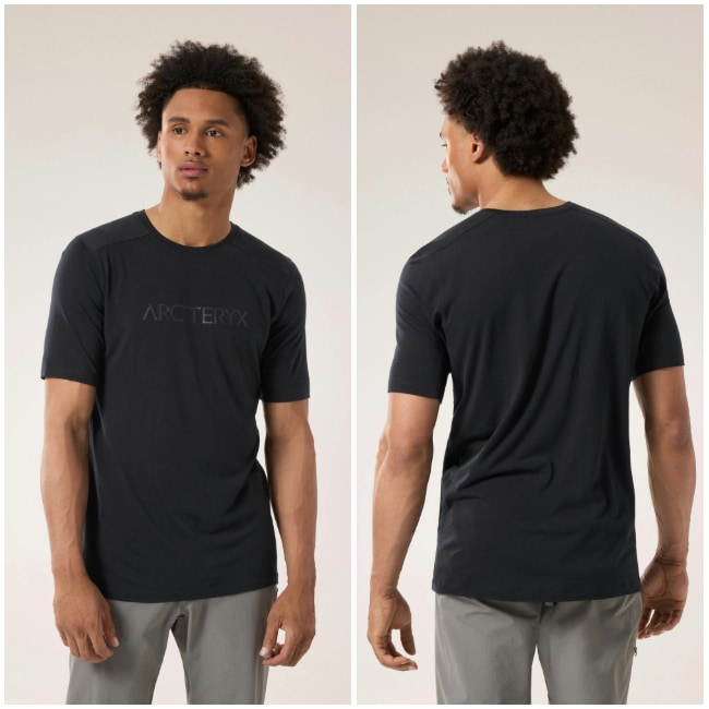 【美品】ARC'TERYX イオニア メリノウール アークワード Mサイズ イオニア メリノウール アークワード ロゴ ショートスリーブ