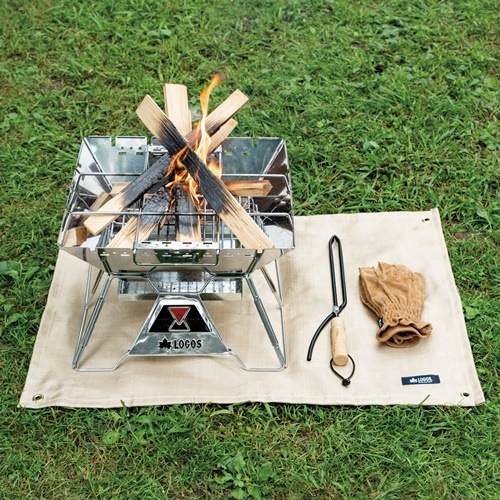 ロゴス LOGOS LOGOS the ピラミッドTAKIBI XL+たき火台シート (80×60cm