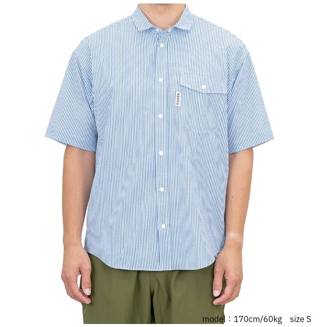 リッジマウンテンギア RIDGE MOUNTAIN GEAR ベーシックショートスリーブシャツ ストライプ メンズ Basic Short Sleeve Shirt 