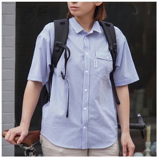 リッジマウンテンギア RIDGE MOUNTAIN GEAR ベーシックショートスリーブシャツ ストライプ ウィメンズ Basic Short Sleeve Shirt 