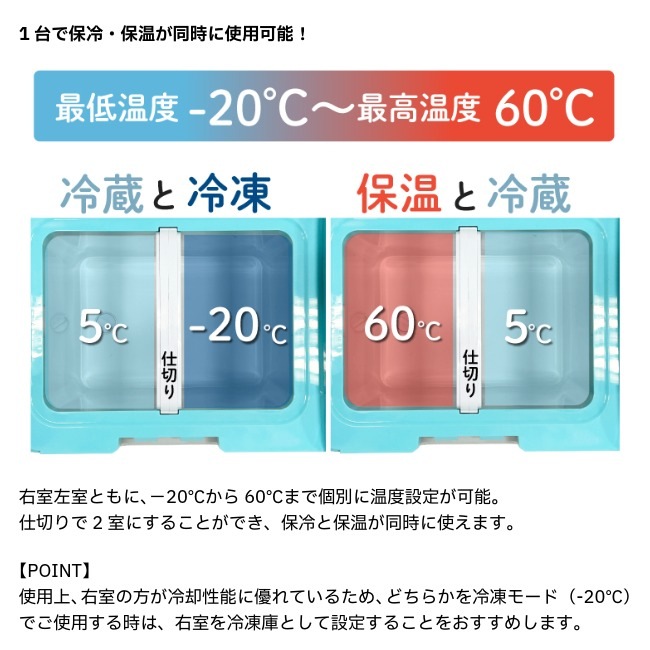ロゴス LOGOS （野電）エレキャン・温冷/冷凍庫 27-BF（-20℃/60℃ ホイール）