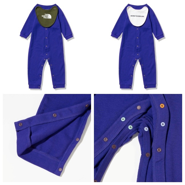 ザ・ノース・フェイス THE NORTH FACE ロングスリーブロンパース&2Pビブ(ベビー) B L/S Rompers & 2P Bib