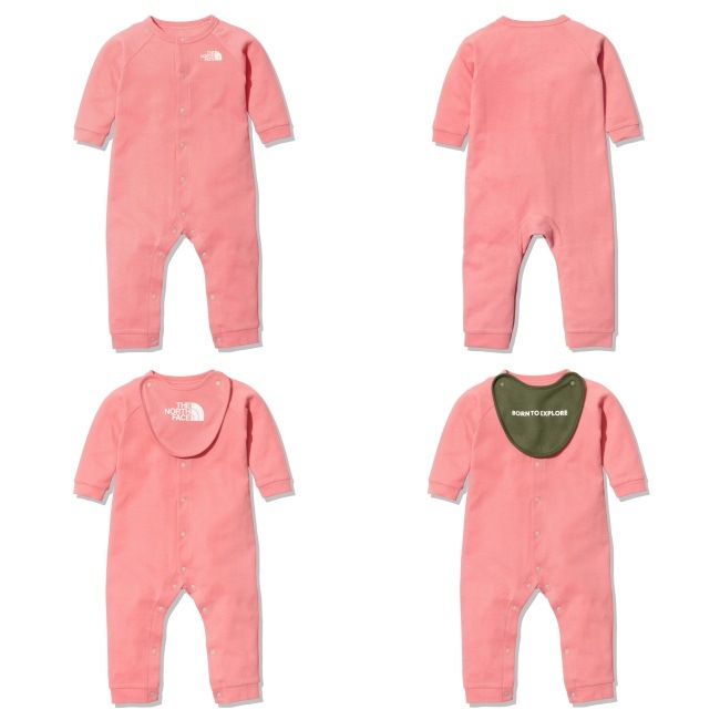 ザ・ノース・フェイス THE NORTH FACE ロングスリーブロンパース&2Pビブ(ベビー) B L/S Rompers & 2P Bib