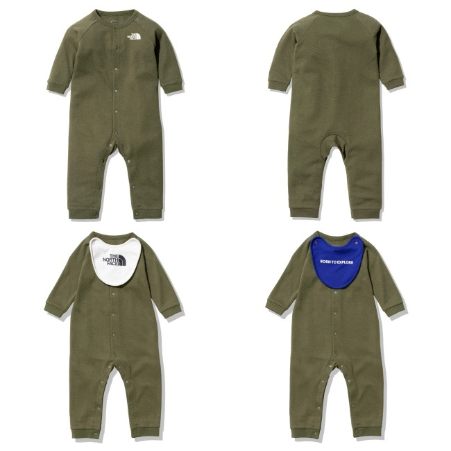 ザ・ノース・フェイス THE NORTH FACE ロングスリーブロンパース&2Pビブ(ベビー) B L/S Rompers & 2P Bib