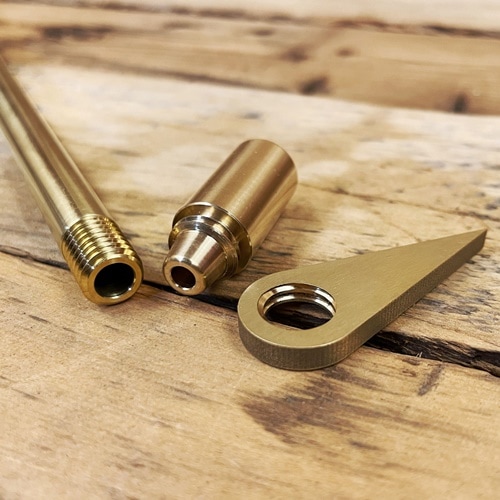 野良道具製作所 野良ブラスター真鍮 一文字鳶付 鳶（フック）付き火