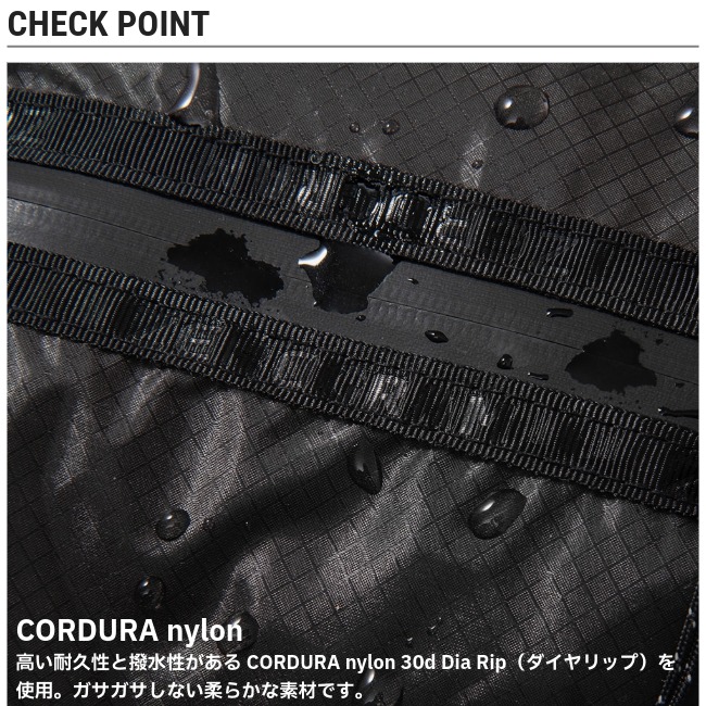 ゼログラム ZEROGRAM コーデュラナイロン CORDURA nylon パッカブルポーチLサイズ(8.1L)PACKABLE POUCH L CORDURA