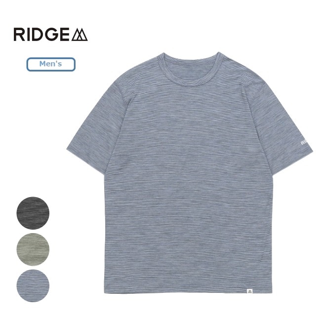 リッジマウンテンギア RIDGE MOUNTAIN GEAR メリノベーシックショートスリーブティー マイクロボーダー メンズ Merino Basic Short Sleeve Tee