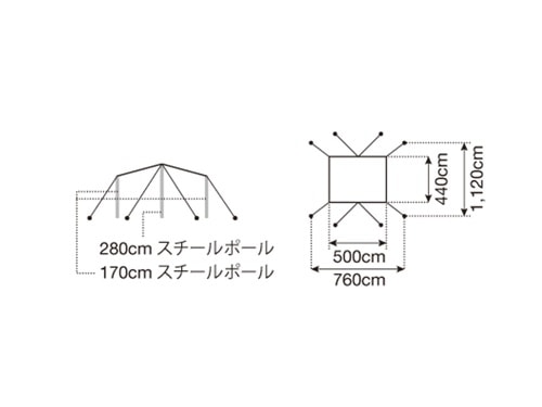 スノーピーク snow peak アメニティタープ レクタLセット