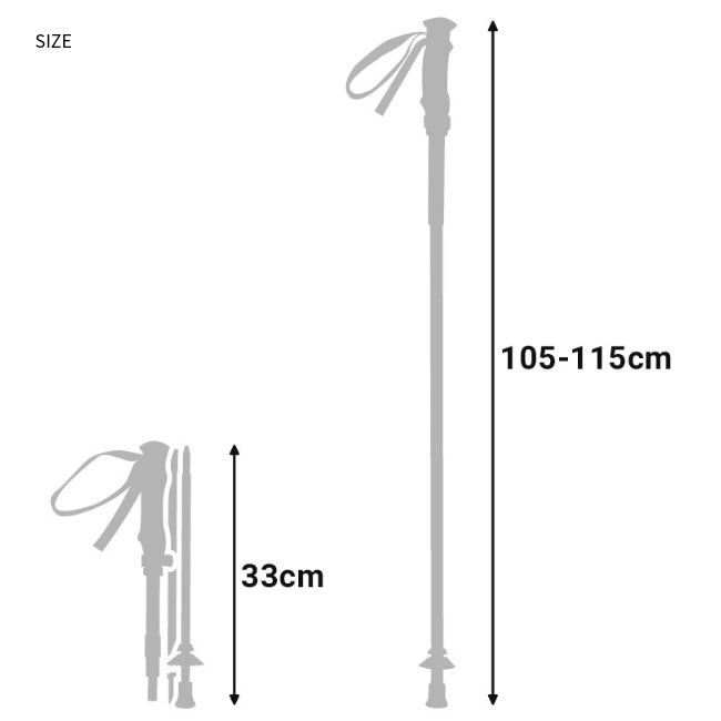 ゼログラム × ハイマートベルク ZEROGRAM × HEIMATBERG ORIGINAL UL Carbon Folding TREKKING POLE 115（105-115cm）