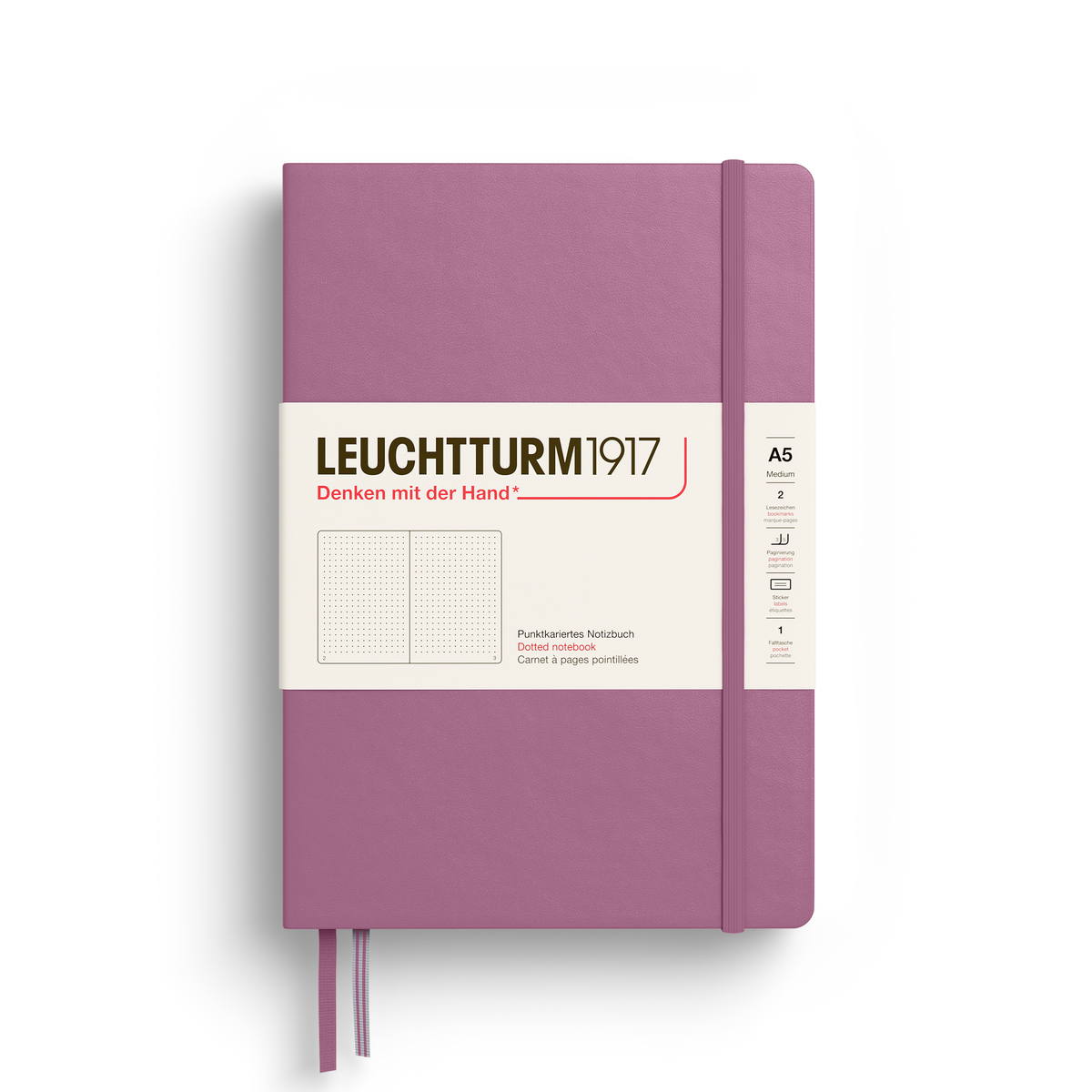 ハードカバー ミディアム A5 ダスティローズ | LEUCHTTURM1917,ハード