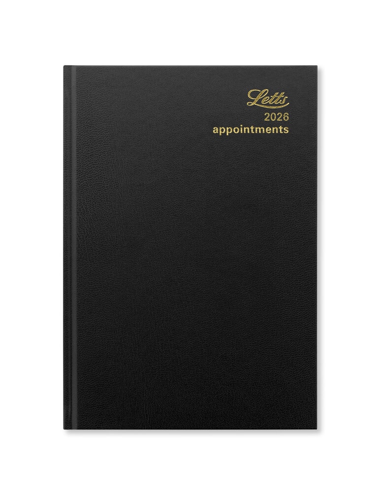 2026 Letts Diary Standard 11X 見開き2日 ブラック A5 | Letts of