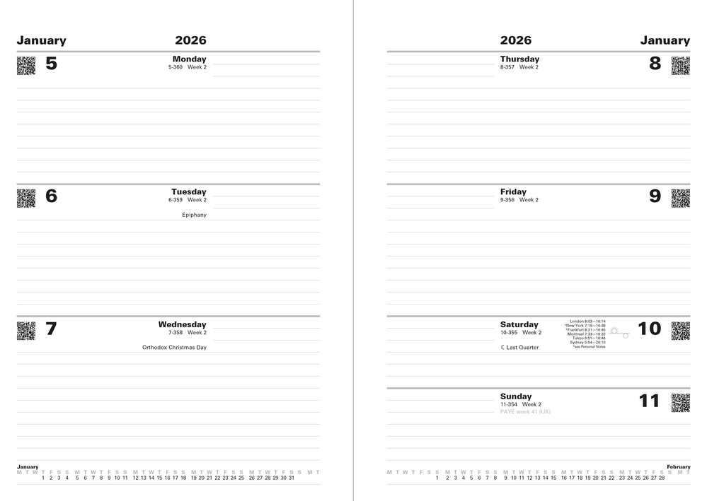 2026 Letts Diary Standard 31X ������1���� �֥롼 A5