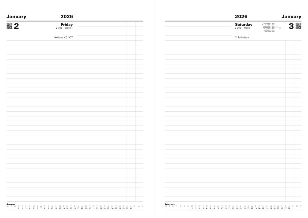 2026 Letts Diary Standard 11Z 2 ֥롼 A4