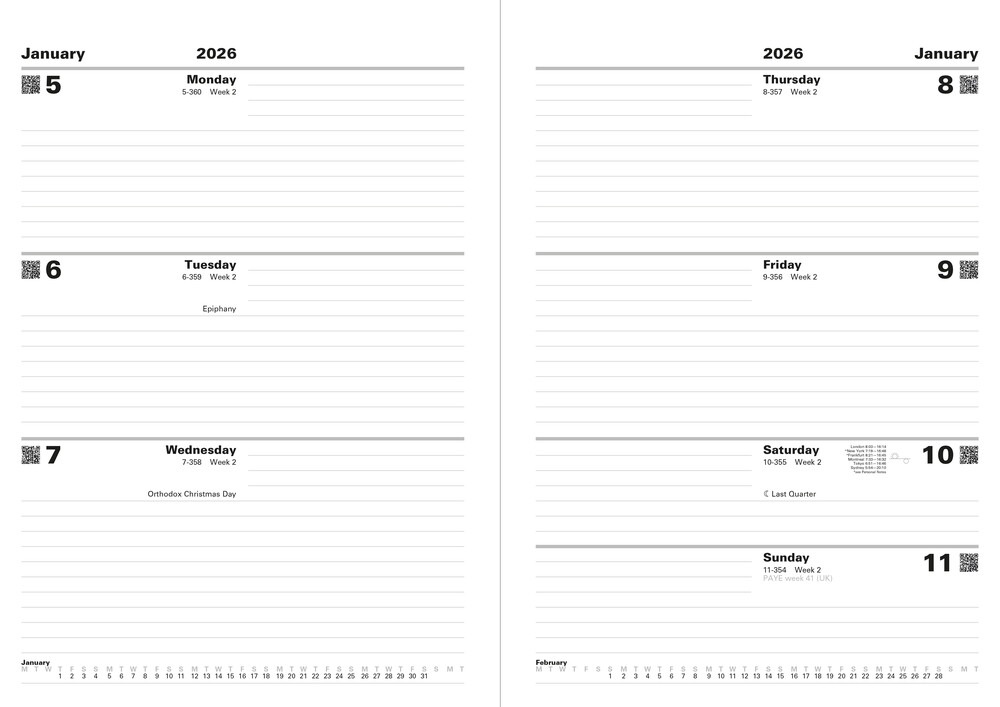 2026 Letts Diary Standard 31Z ������1���� ��å� A4