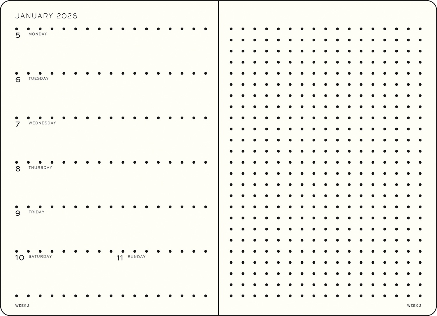 ���������꡼��եȥɥå� �ߥǥ�����(A5) �饤���󥰥��� 2026ǯ