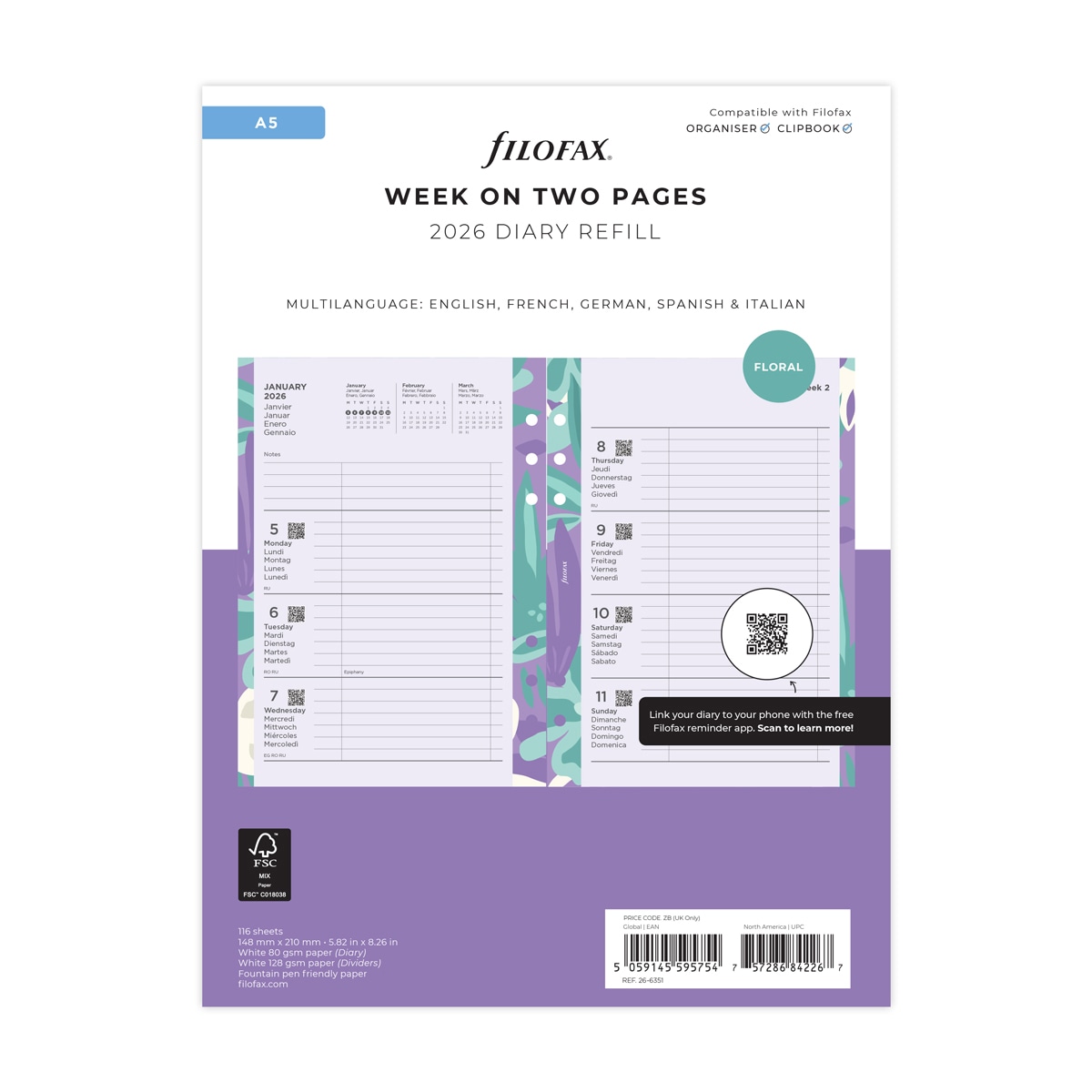 �ե������ �������꡼��ե��륻�å� ������1���� 2026��A5 ���饹�ȥ쥤��