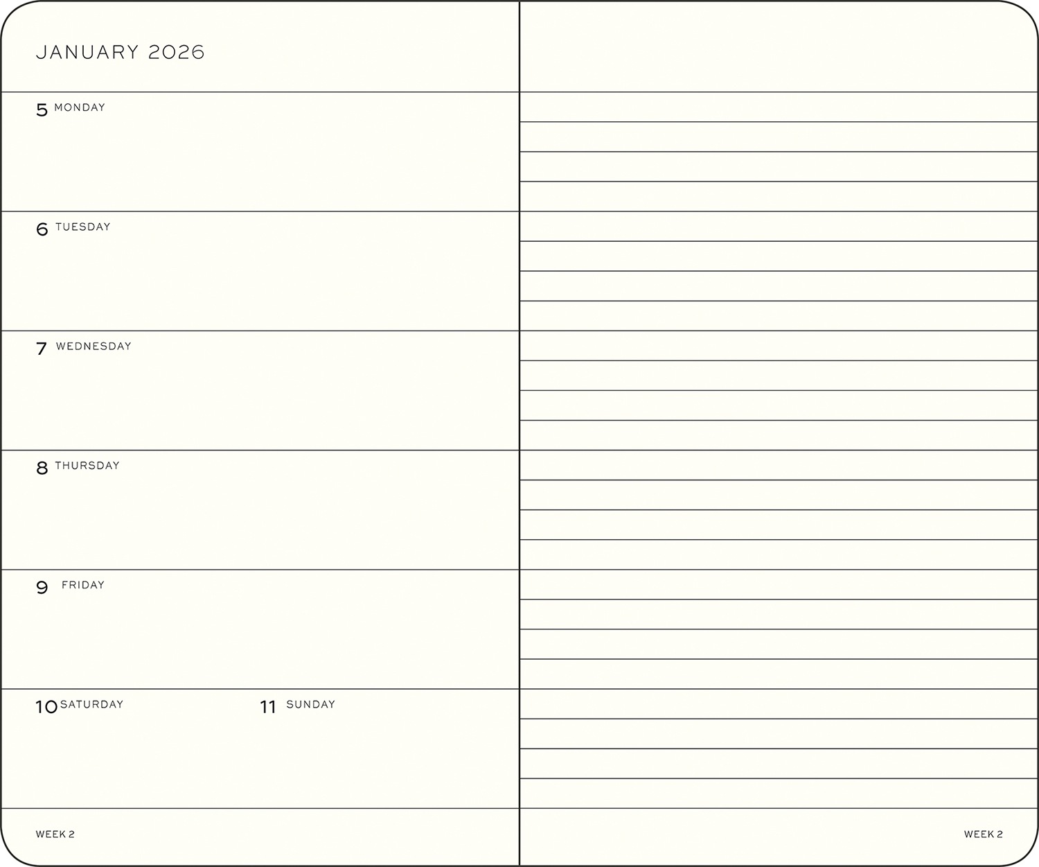 ���������꡼��ե� �ݥ��å�(A6)  �ǥ����ץ��� 2026ǯ