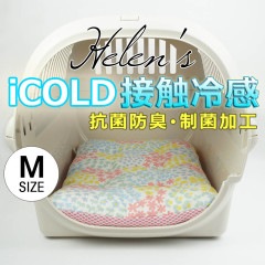 夏用縁無しクッションベッド iCOLD 接触冷感 NINAクッカタルハ オフホワイト Mサイズ
