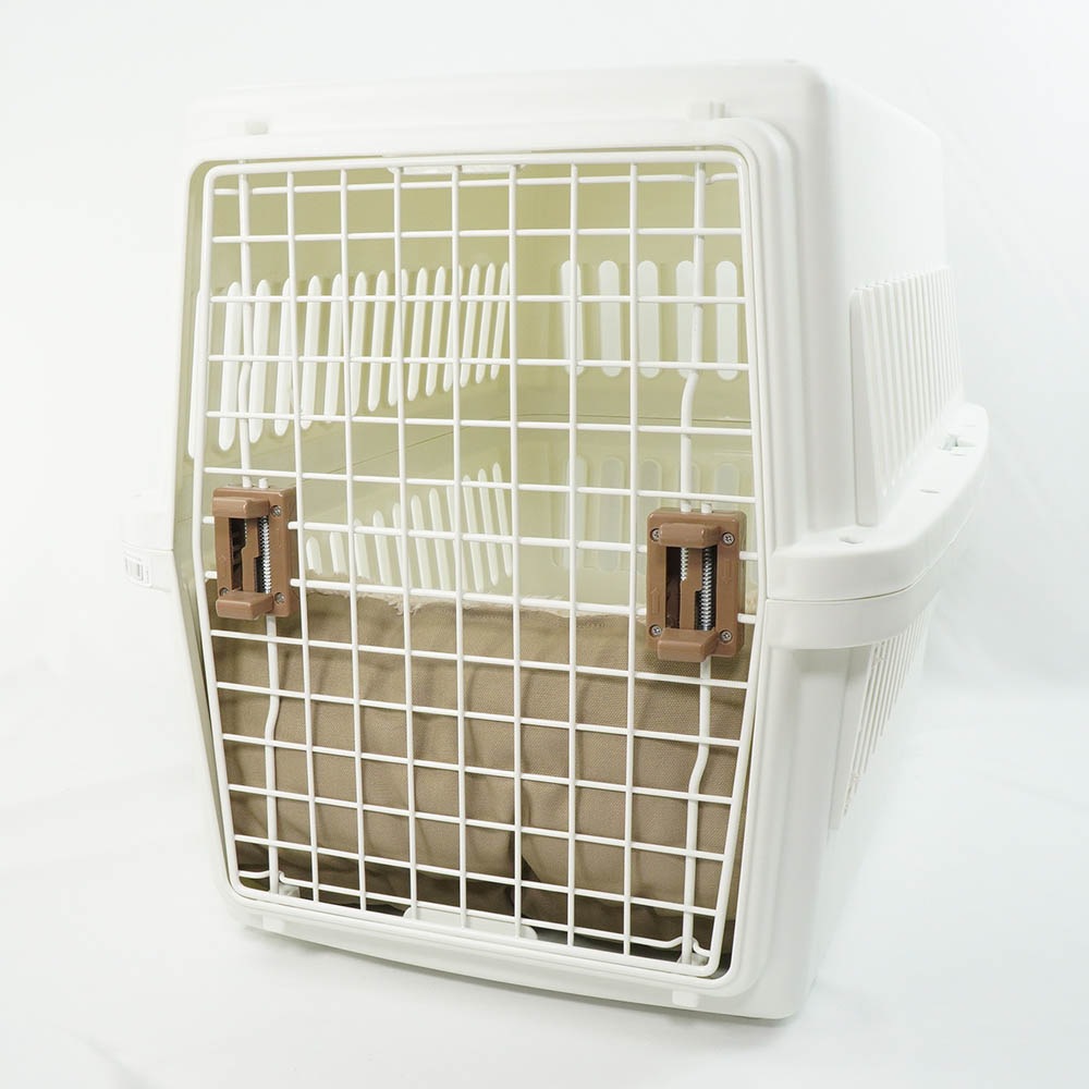 あごのせ縁無しクッション カミカミ大好きちゃん用 ８号帆布生地 モカファー Lサイズ