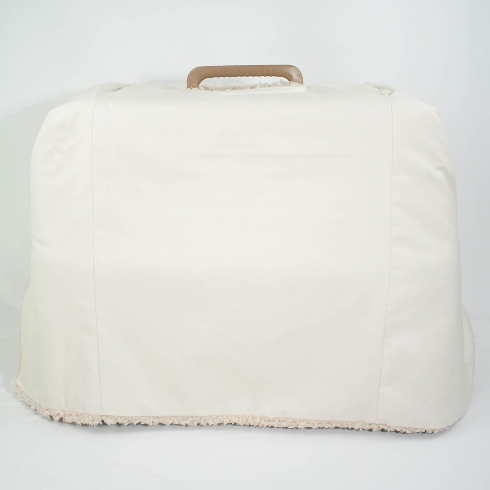 あったか３WAY  キャリーカバーブランケット 生成ファー ＜マルチ幅＞ Ｌサイズ（トグルボタン付き）