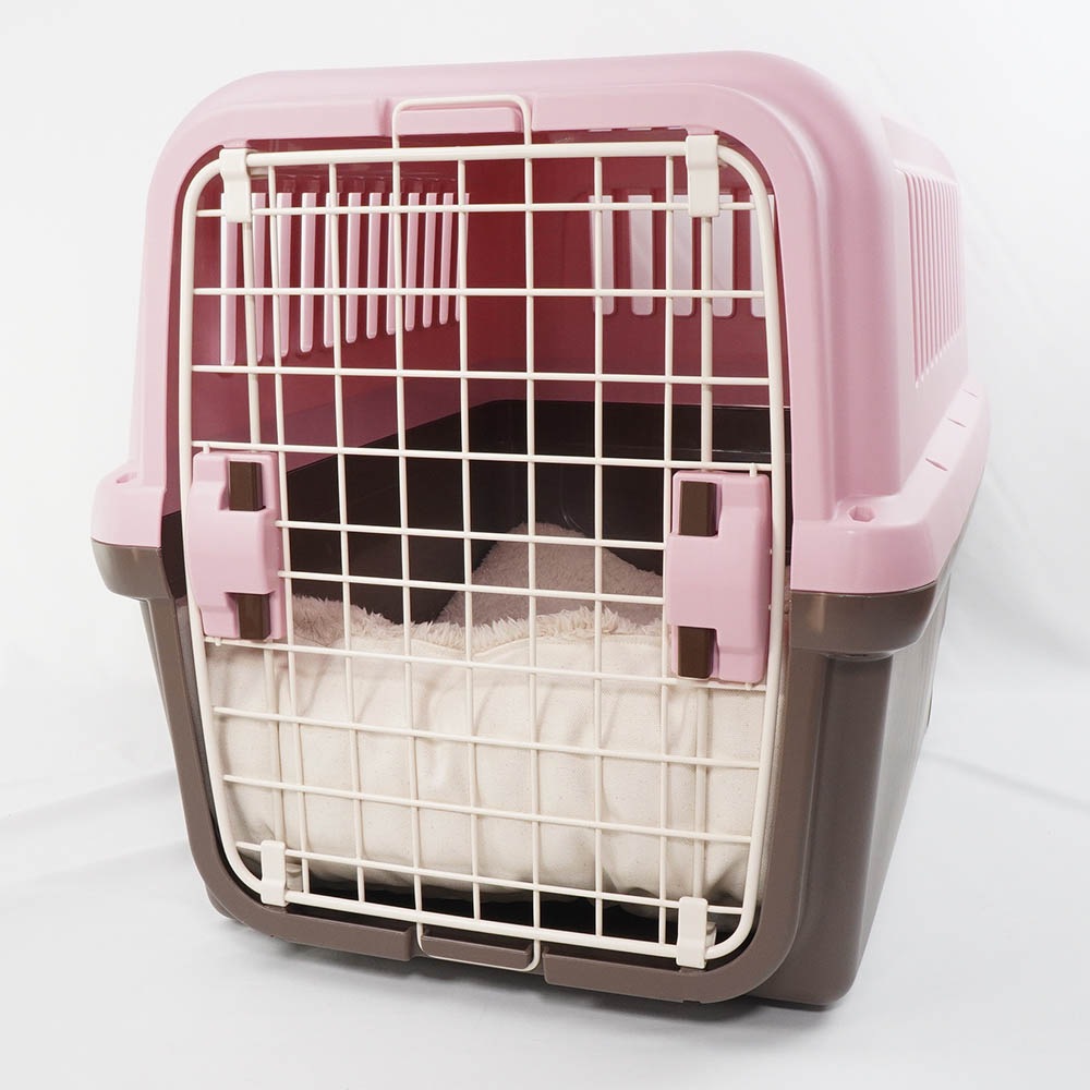 あごのせ縁無しクッション カミカミ大好きちゃん用 ８号帆布生地 生成ファー Lサイズ