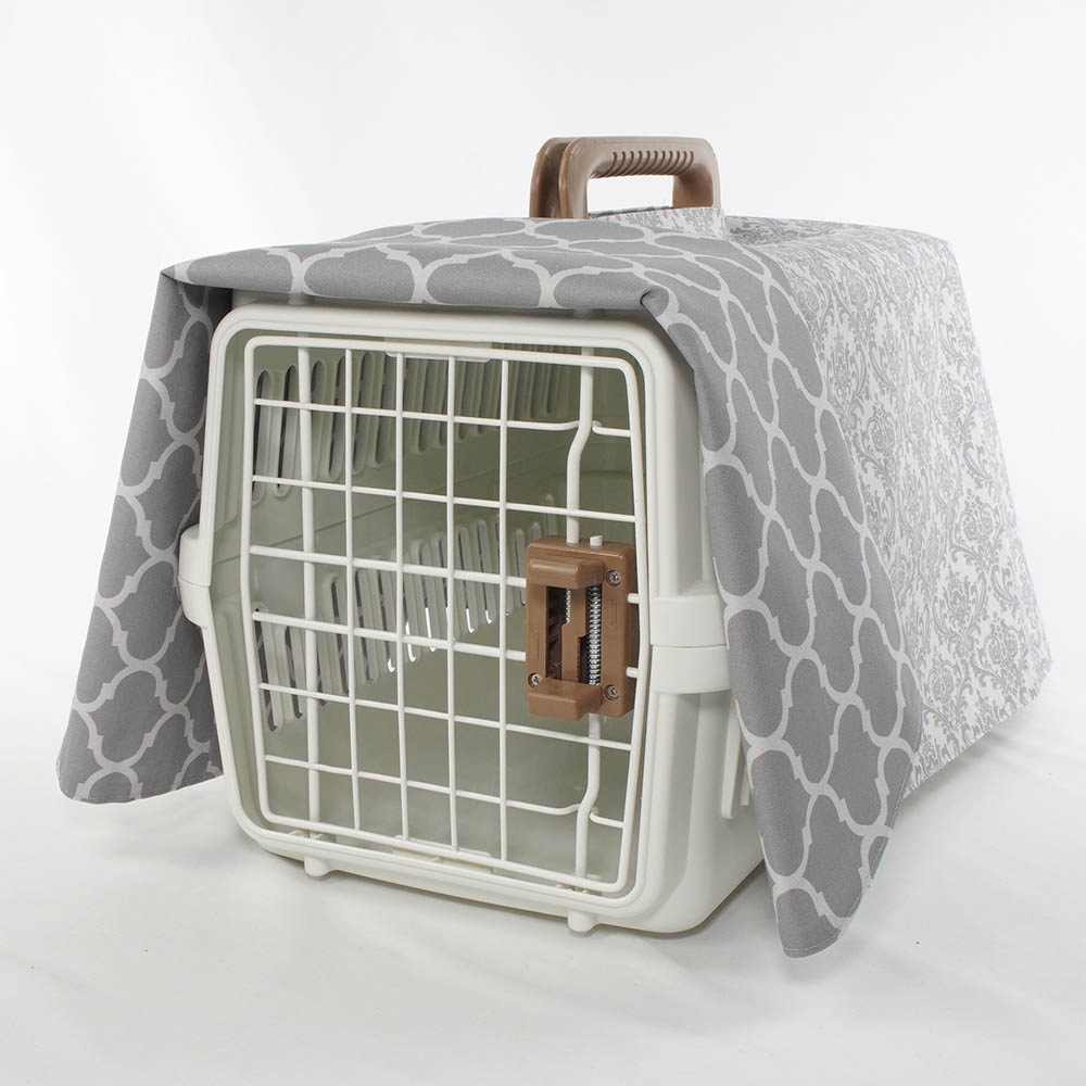 Helen's クレートカバー ダマスクグレー Sサイズ トグルボタン無し