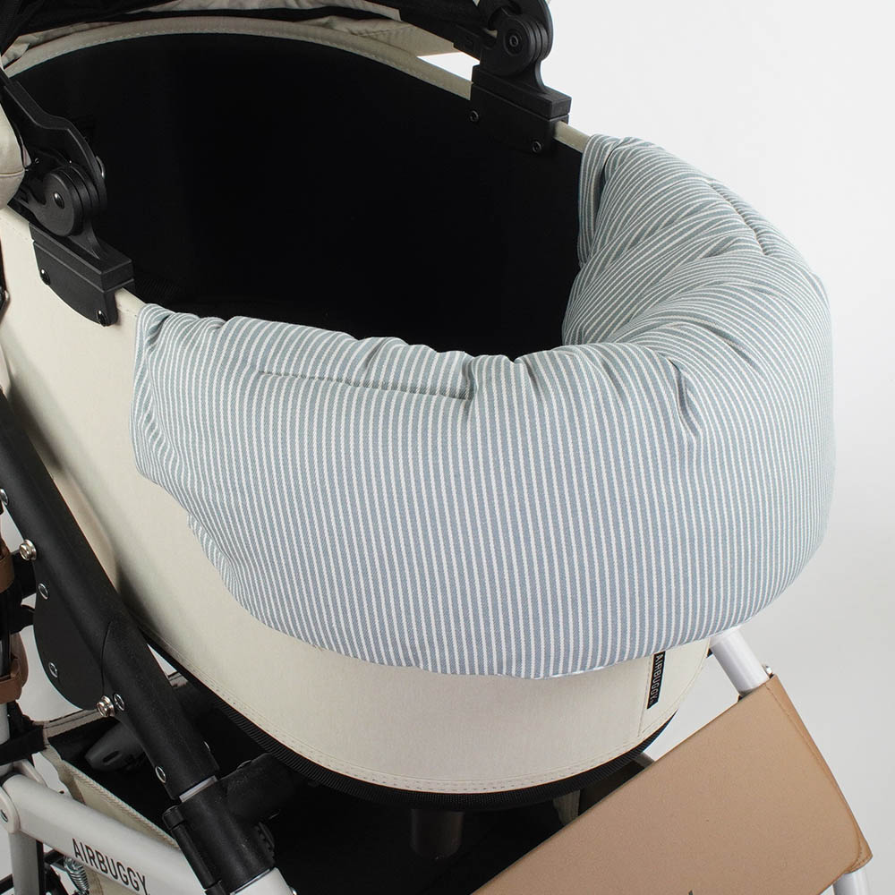 【500円OFF】DOME3ラージ以上用クッションセット 夏用ぷくぷく あごのせクッション＋夏用縁無しクッションベッド Lサイズ 東洋紡iCOLD 接触冷感 ヒッコリーデニムサックス